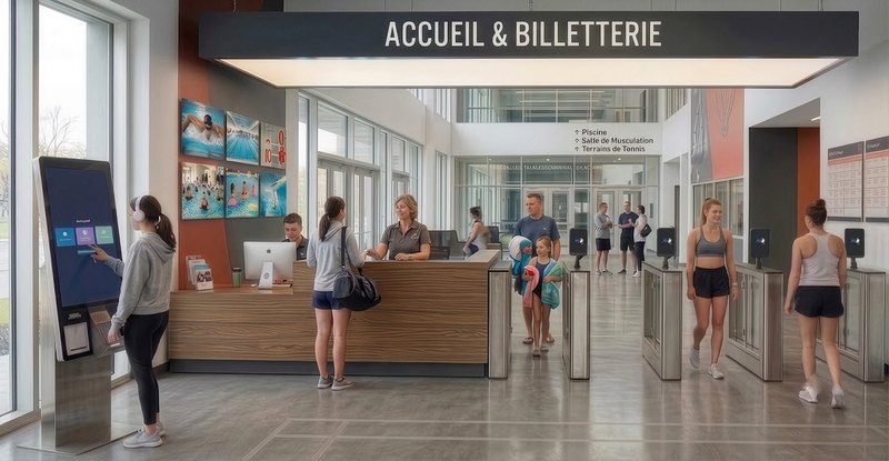 Espace accueil et billetterie équipé par billetterie.pro