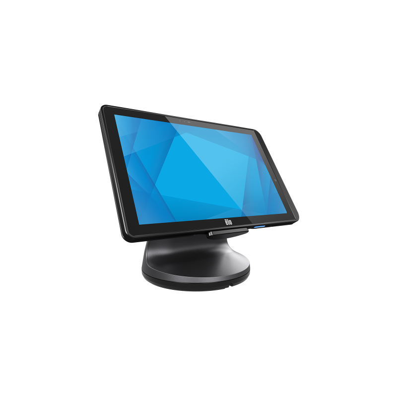 Elo Pay 10" sur socle, trois quarts droit