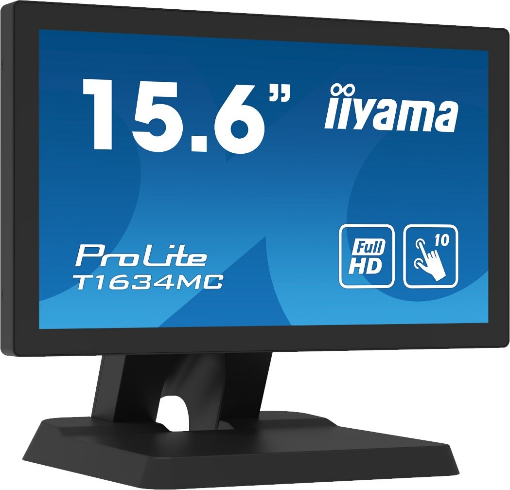 iiyama ProLite T1634MC sur son pied, vue de trois quarts